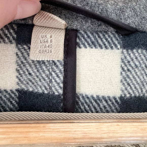 BURBERRY BRIT | Gray Wool Duffle Coat Fitted Toggle Closures Size US 6 - Picture 12 of 12